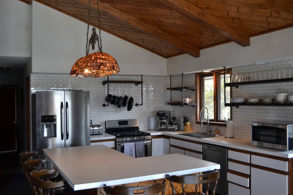 Newly renovated kitchen, located upstairs