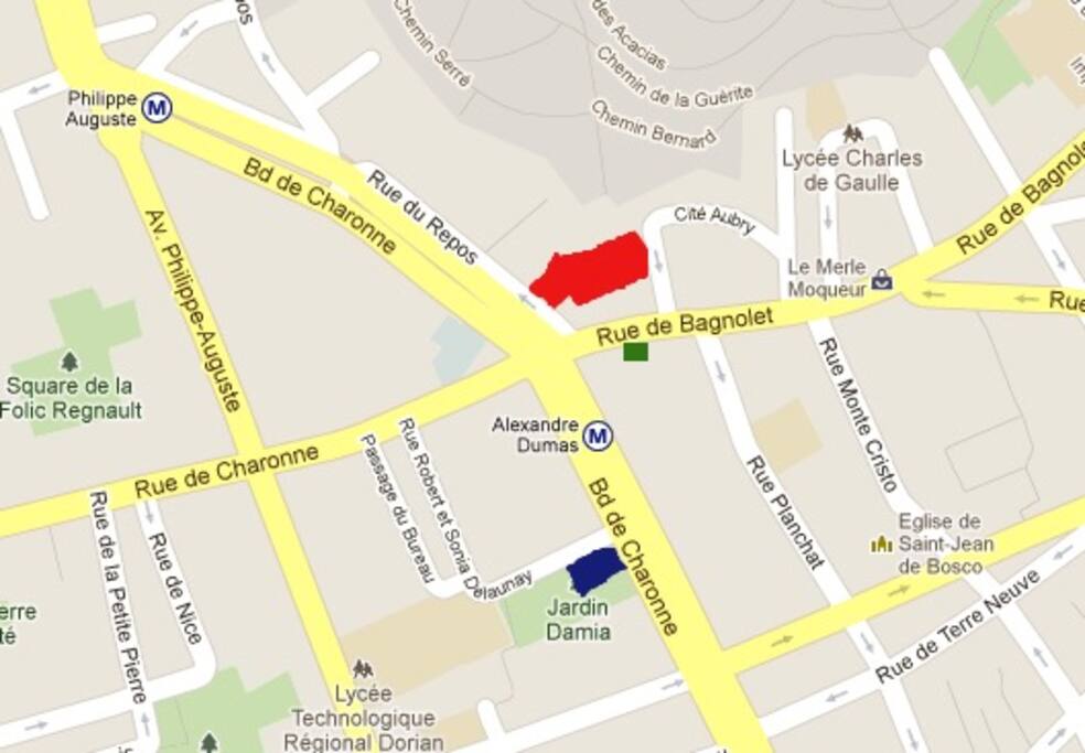 Map for the area
