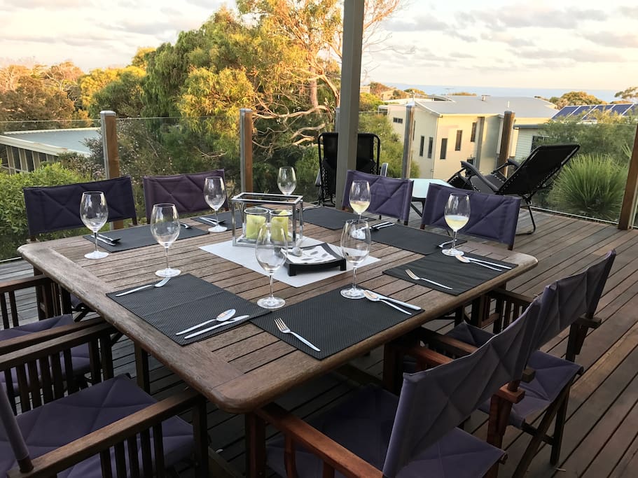 Dining on the deck