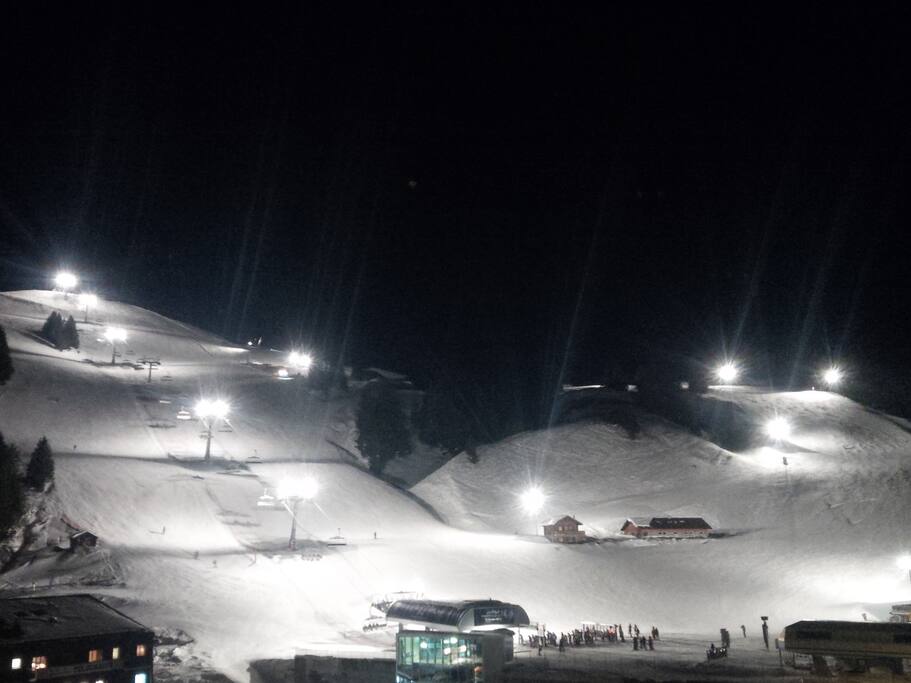 Night skiing