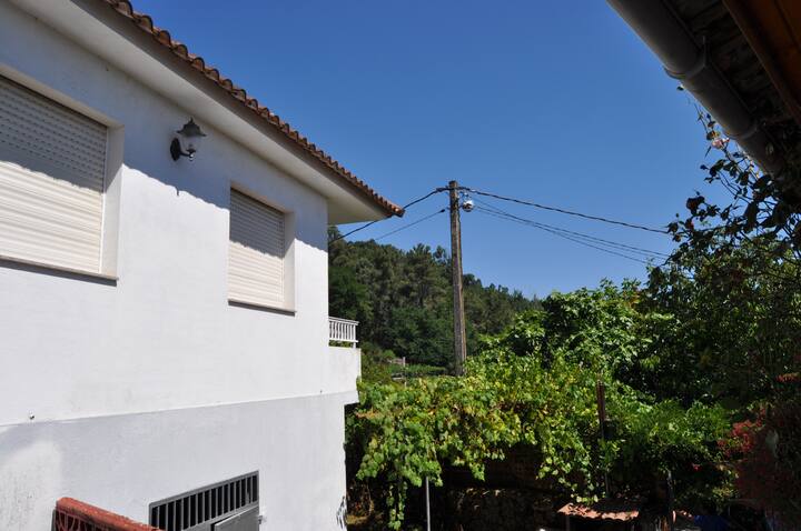 Villa in Laranxeira: Garden and Terrace on the mountain.