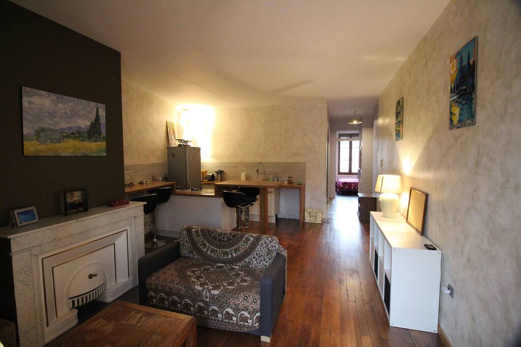 Salon et cuisine
