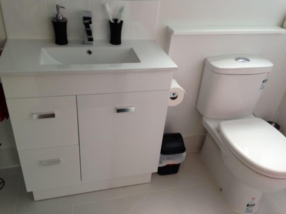 Ensuite with shower, vanity and wc