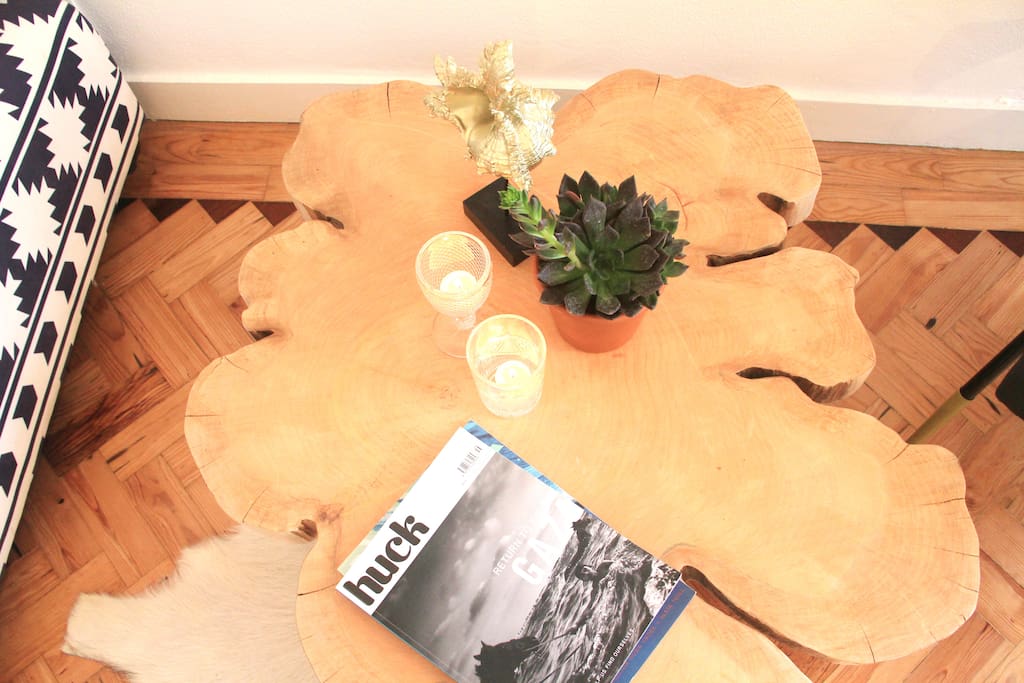 Coffee table from local tree