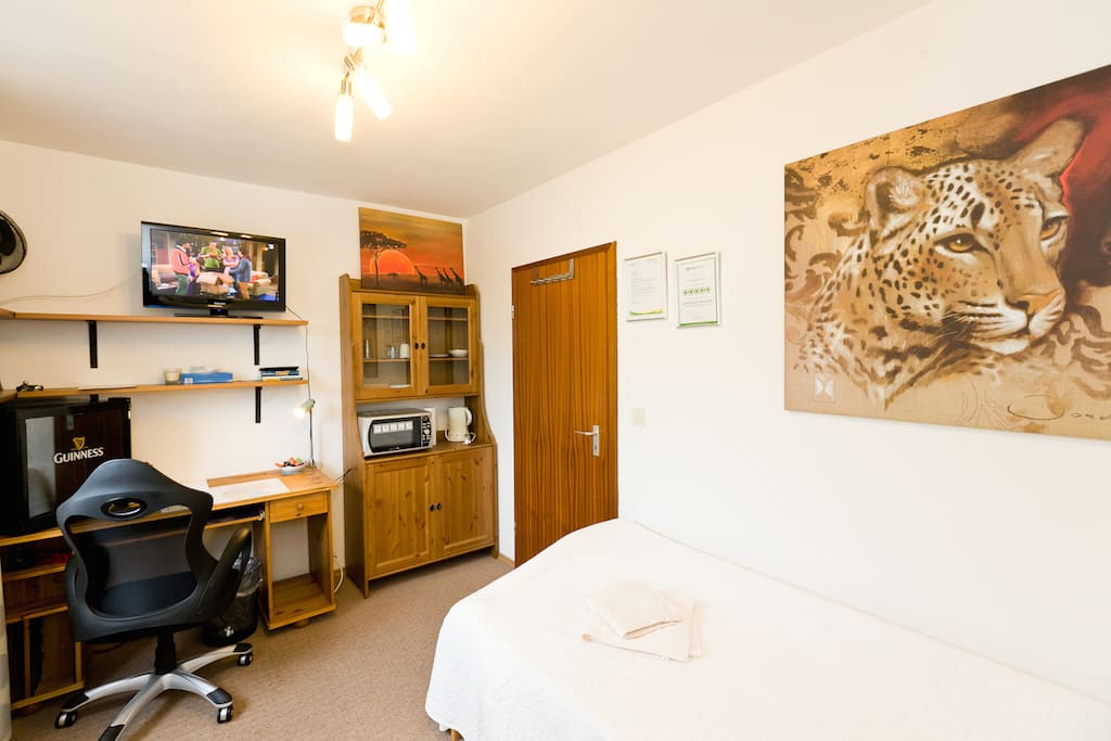 Single room - desk, tv,small fridge