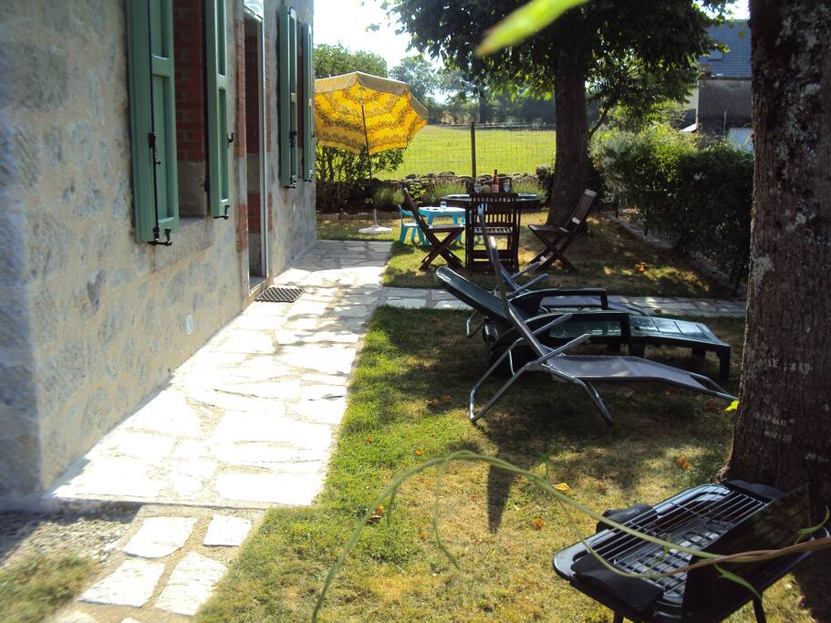 table, barbecue, transat