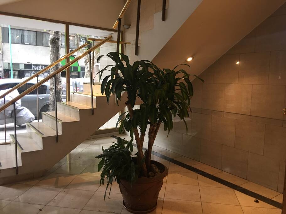HALL EDIFICIO -vista a exterior