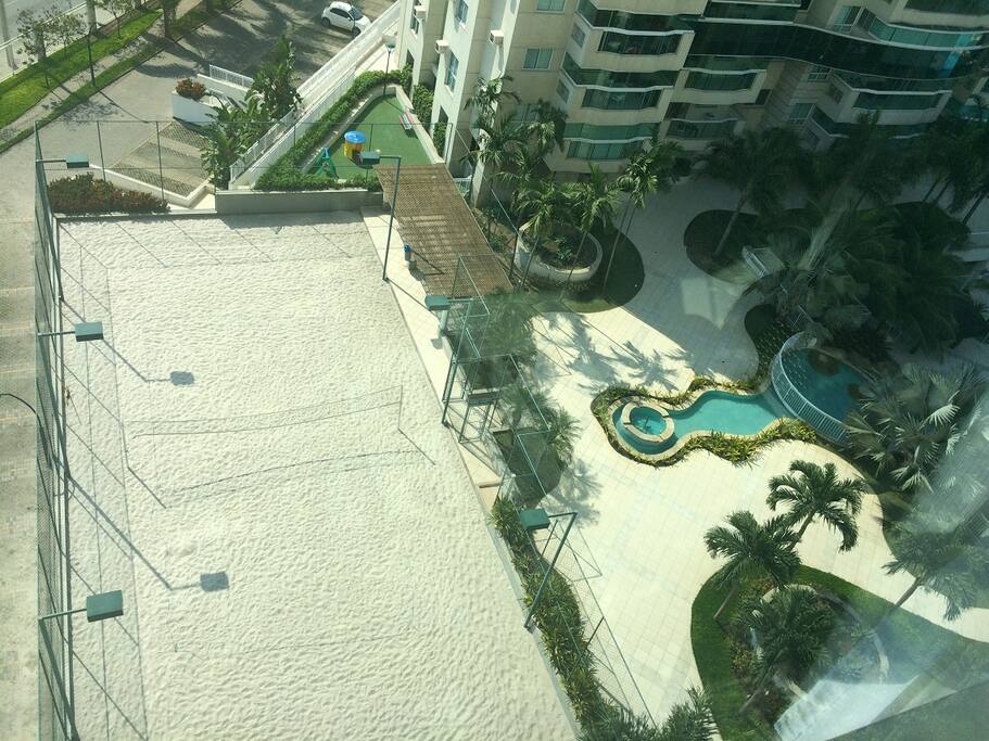 Vista da varanda - quadra de voley de praia