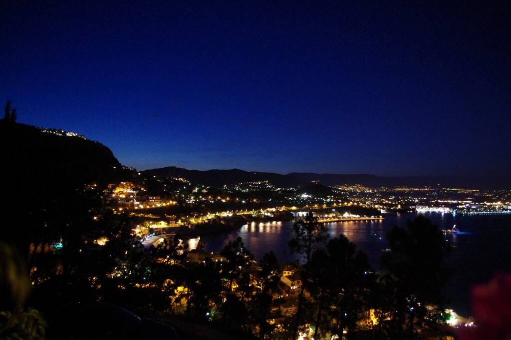 Dusk in theoule - veiw from terrace