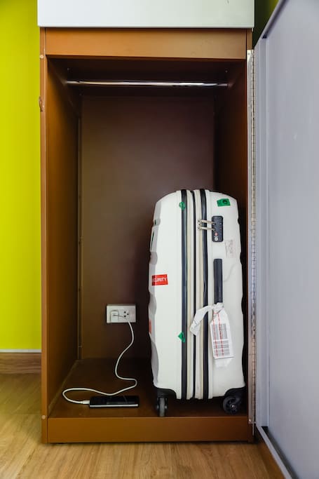 Large locker with power socket