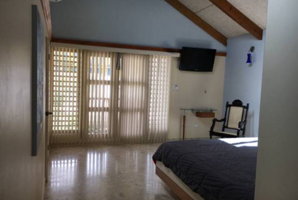 South facing balcony doors face catch cool night mountains breeze