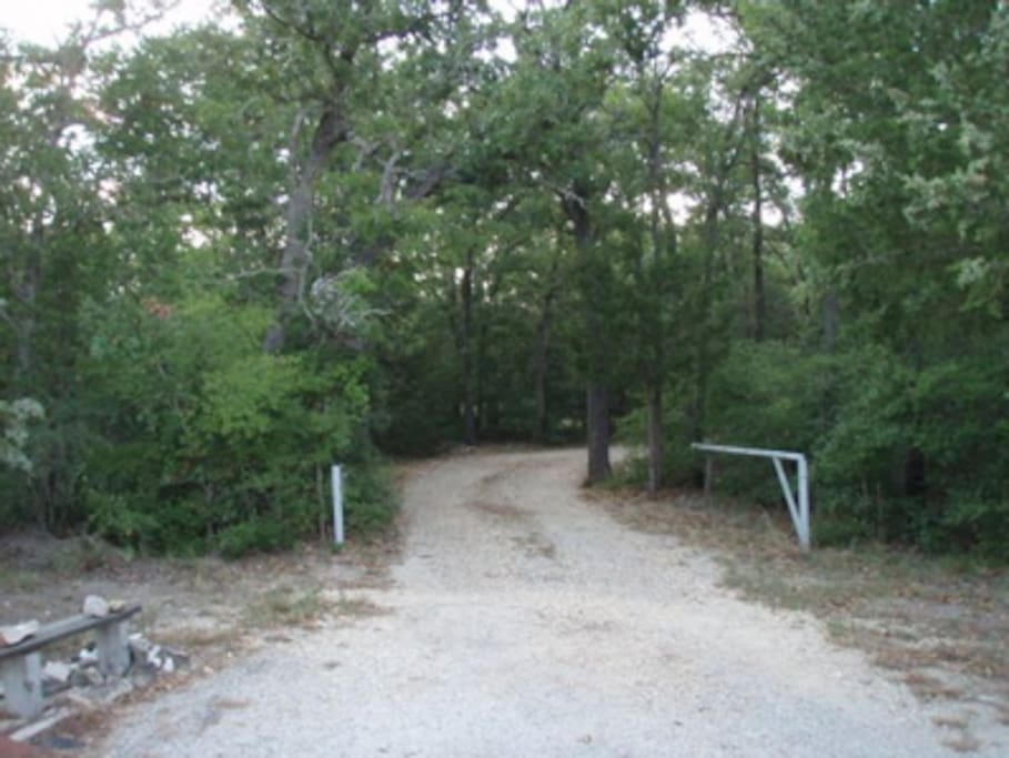 View from street of entrance to property