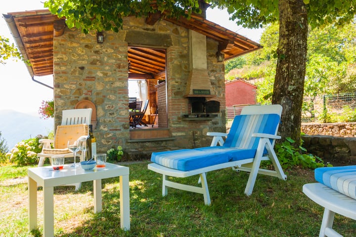 House in the mountains in relaxatio