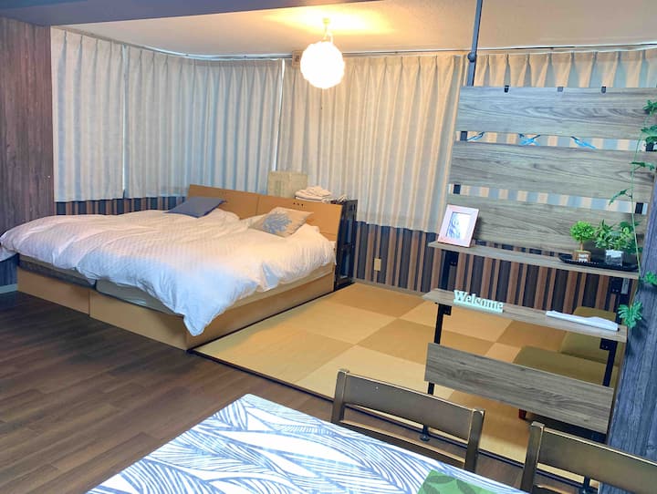 301yiyihouse心斎橋大丸百货店歩く10分、部屋にトイレシャワールーム付き、40平米 - Osaka