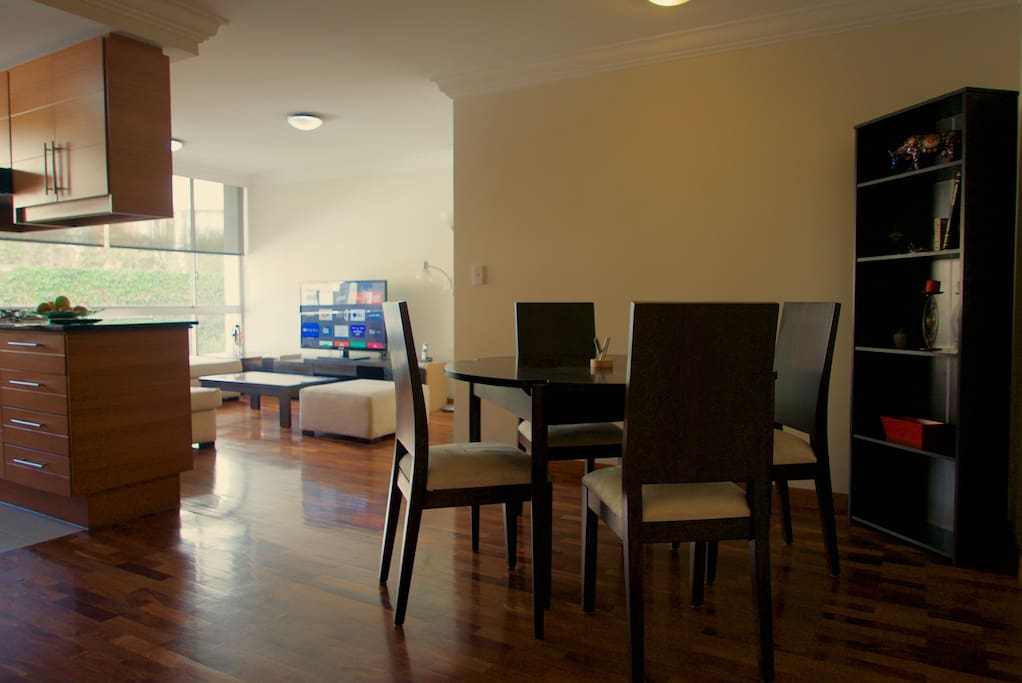 Dining room looking into living room