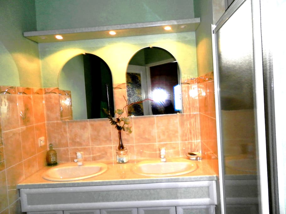 salle d'eau , douche à l'Italienne