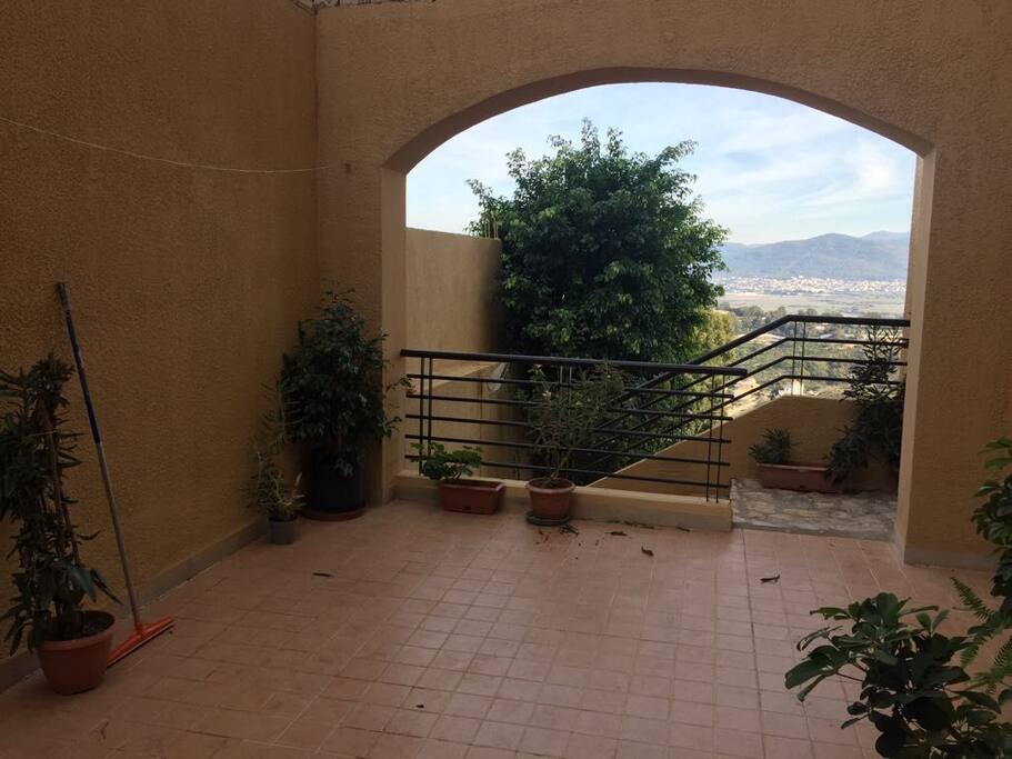 Terrace by the entrance.