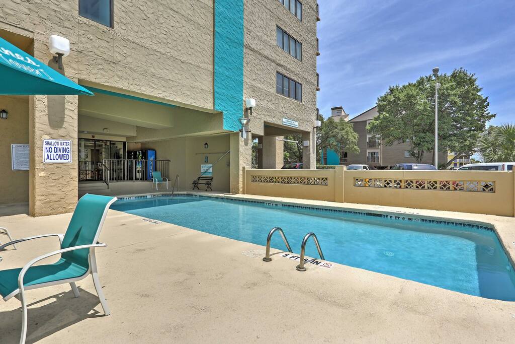 The condo complex grants you access to the lower-level pool area for those hot days when you want to take a refreshing afternoon dip.