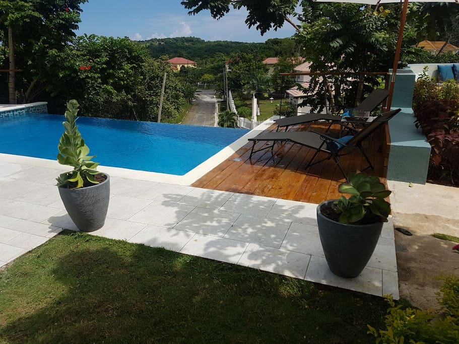 Pool deck area