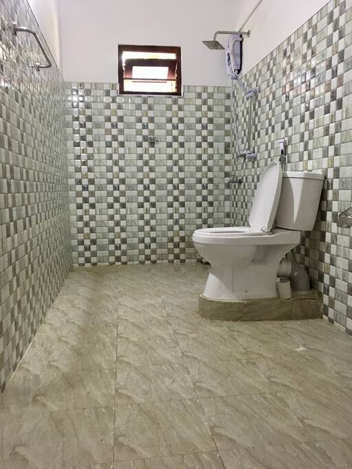 Private bathroom with hot shower
