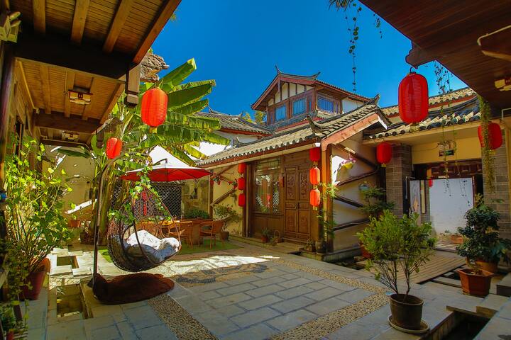 每日消毒【超赞房东】丽江古城景区内免古维送地图有空调便利停车精致大床房