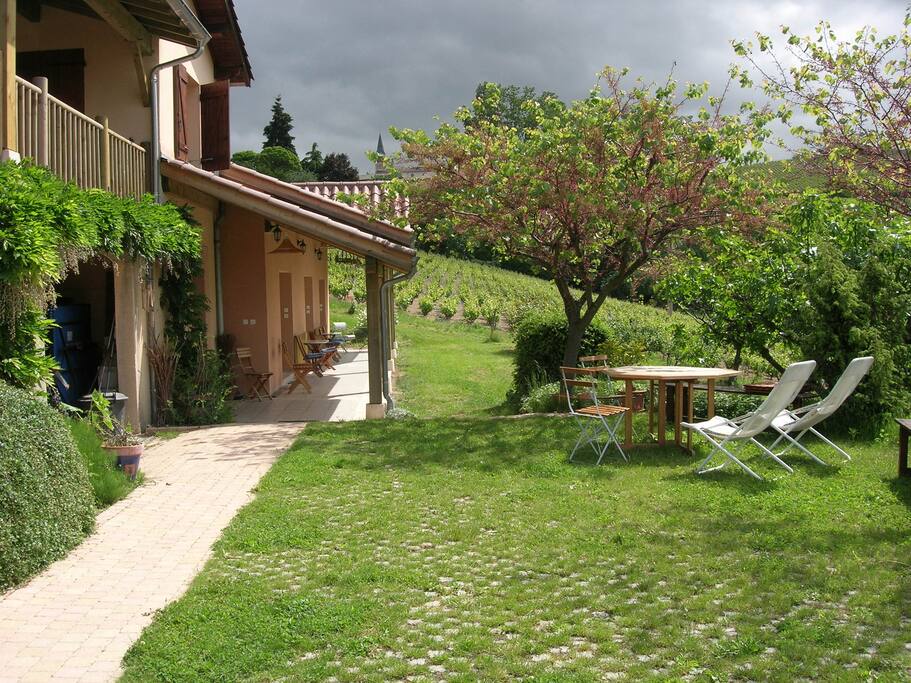 Chambre de plain pied sur le jardin