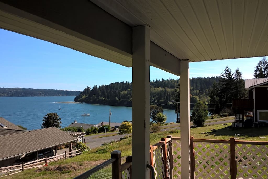 Deck and views of Honeymoon Bay