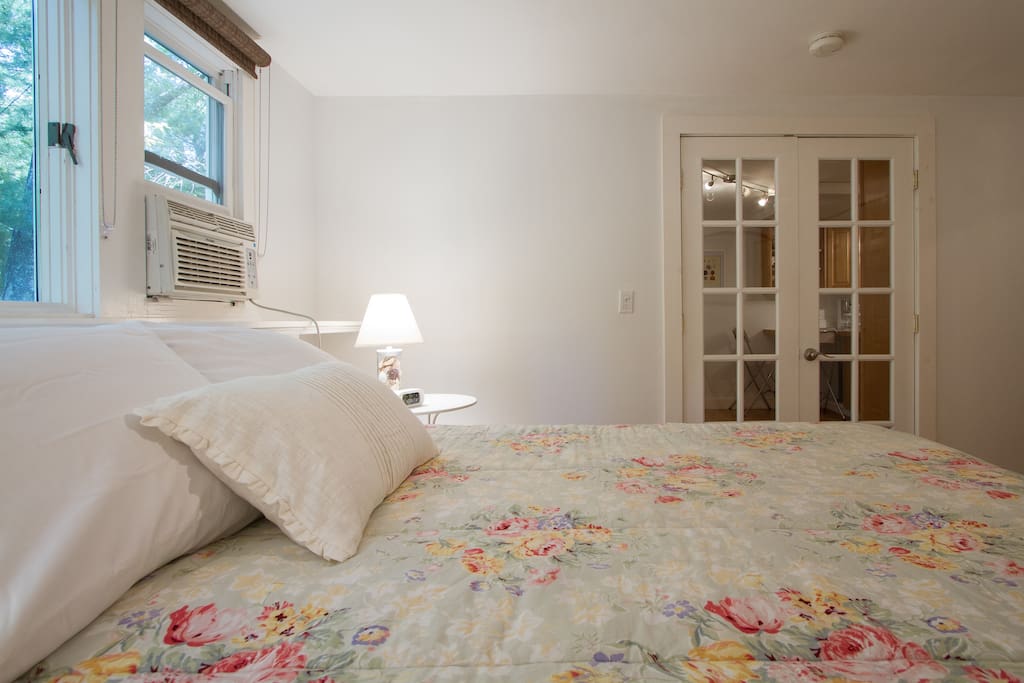 Separate bedroom with air conditioning.
