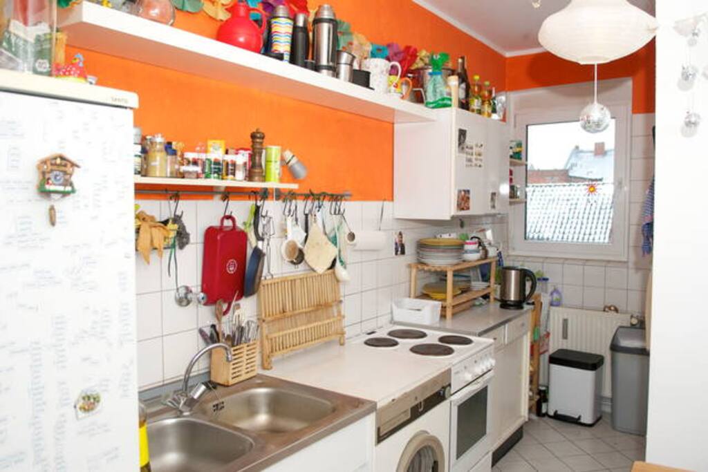 the kitchen
