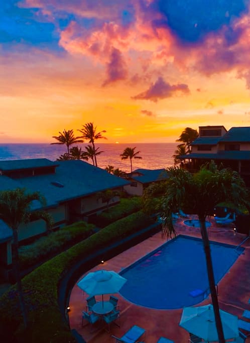 sunset on lanai after a storm