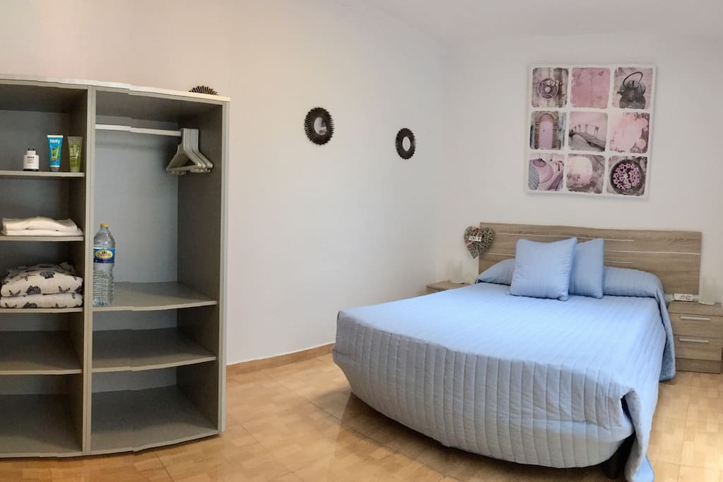 Wardrobe in wide room