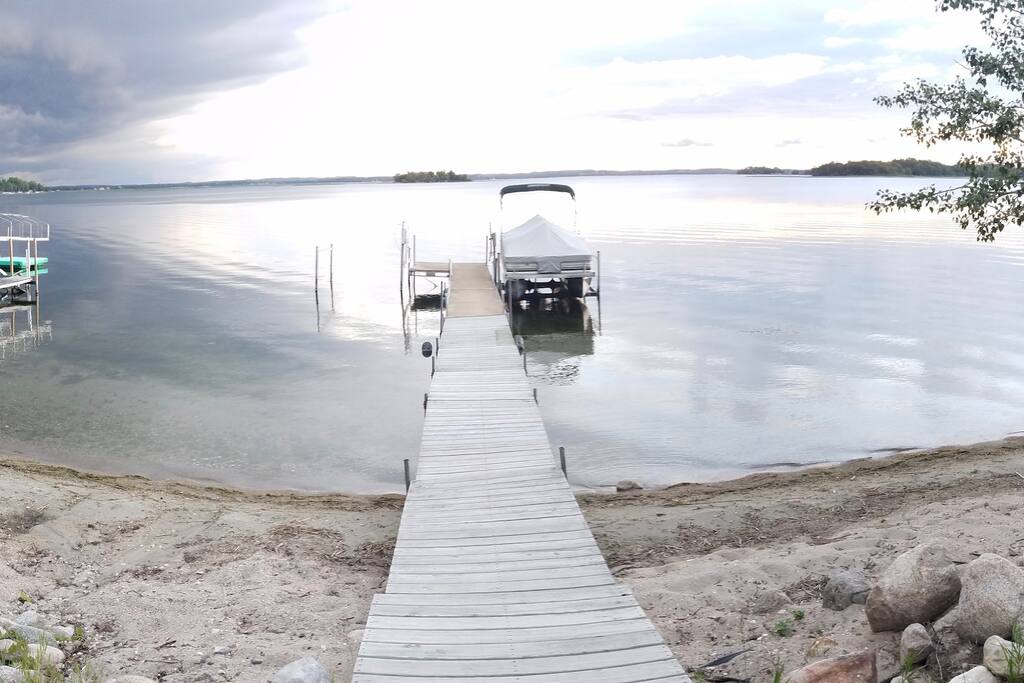 Nice beach with beautiful lake views