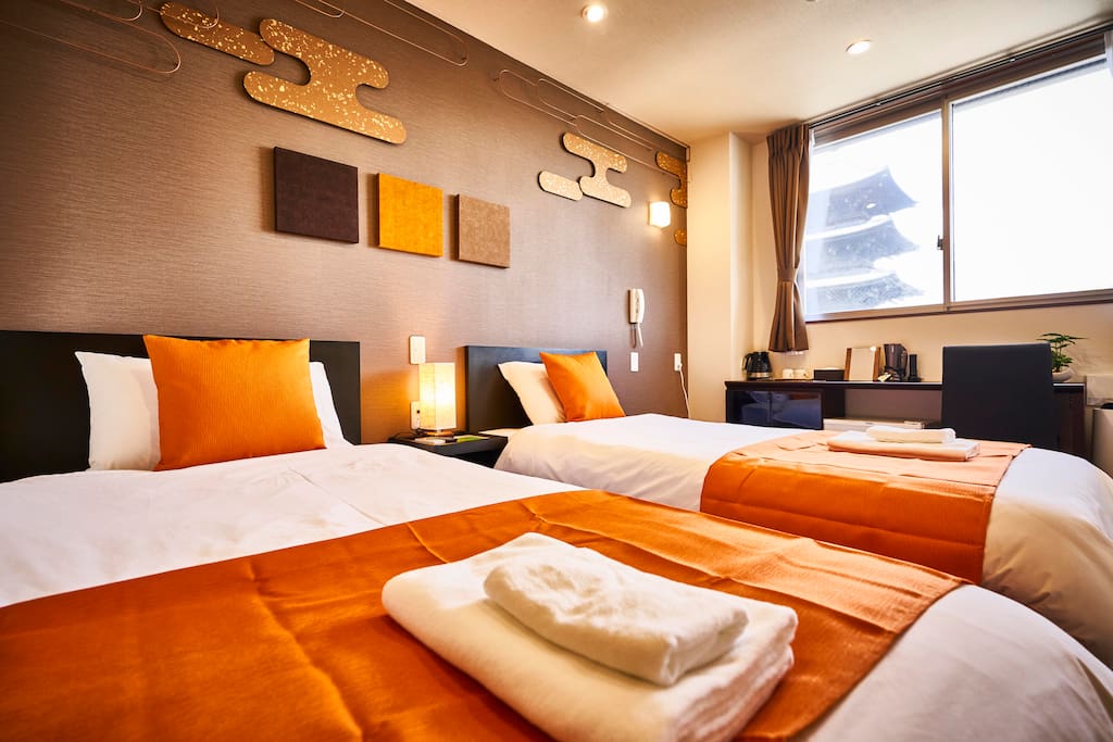 Bedroom with comfortable beds.