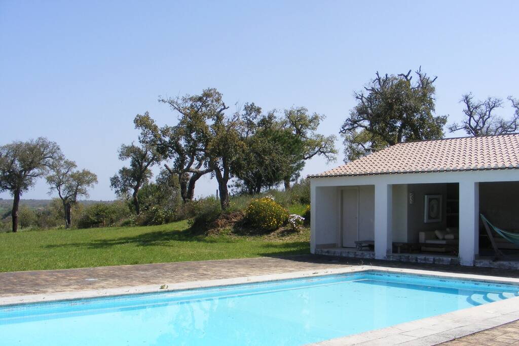 A zona da piscina