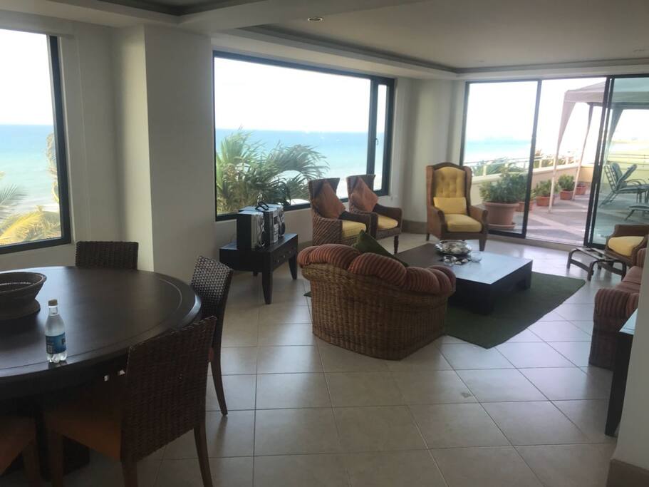 Dining and living room view
