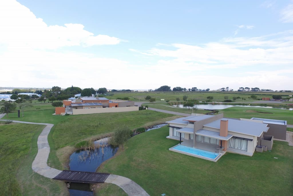 Aerial view of villa