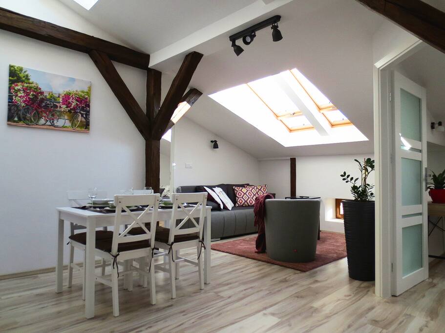 salon z jadalnią/living room & dining room