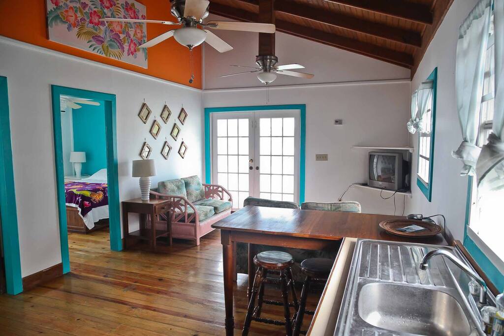 Open plan kitchen and living room