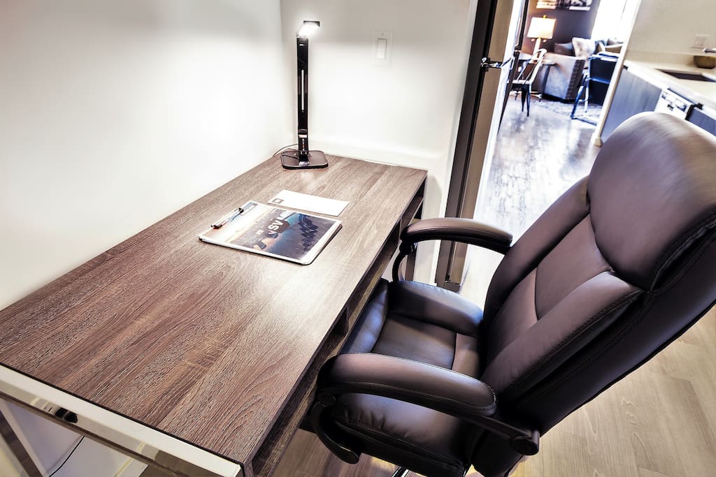 Desk + WiFi to get work done when needed