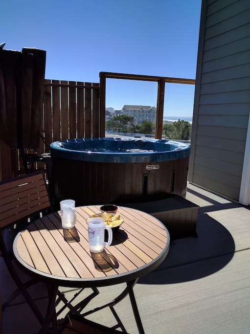 Enjoy the sunny patio while snacking on your favorite foods