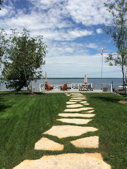 Walkway To Lakeside Deck