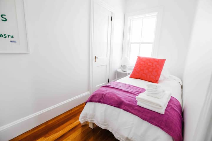 Bedroom 4 with luxury linens by Pine Cone Hill/Annie Selke
