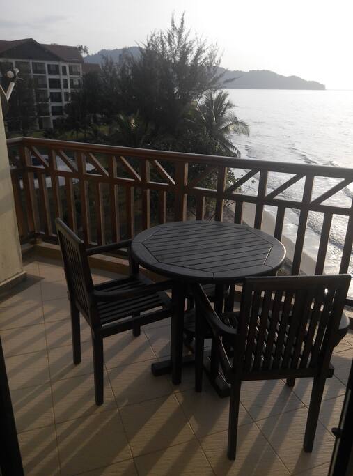 Private balcony with amazing sunset view