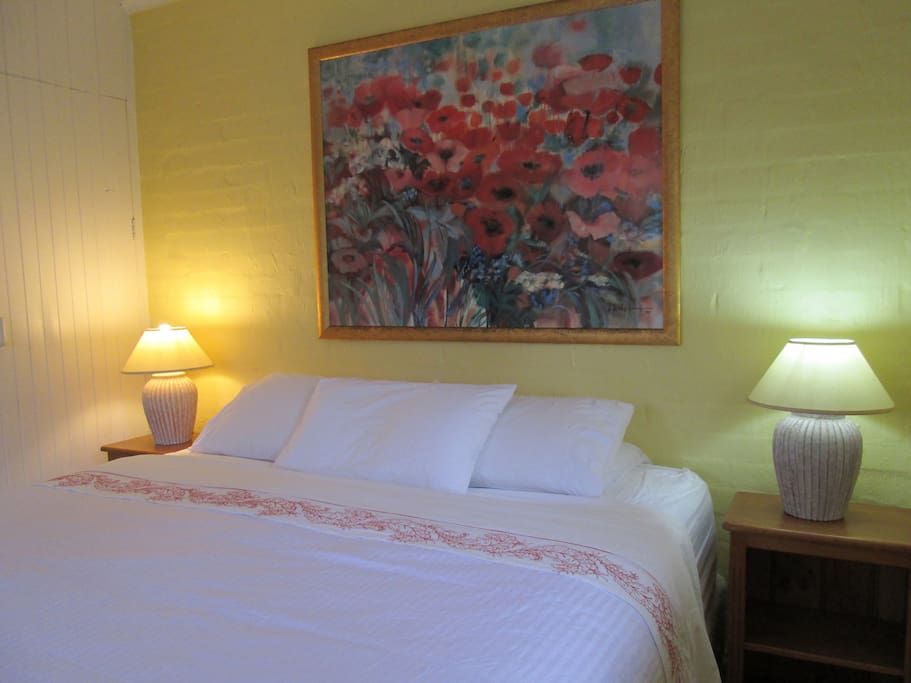 The main bedroom with its king bed.