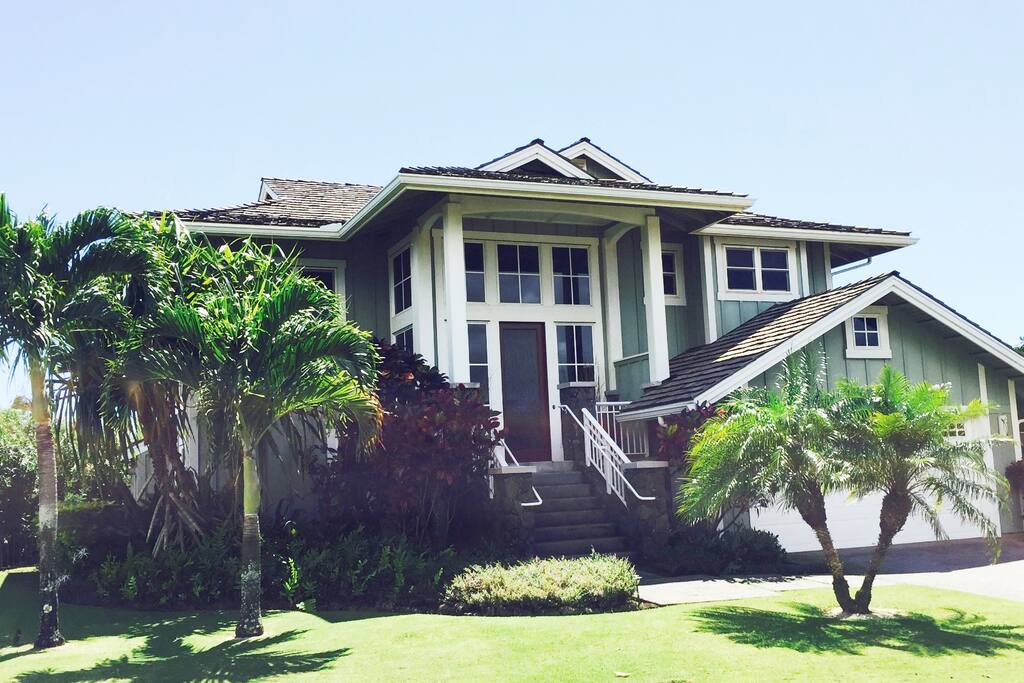 Hale Nene Poipu: a luxury home on the Kiahuna Golf Course, 1.25 miles from Poipu Beach, restaurants and amenities.