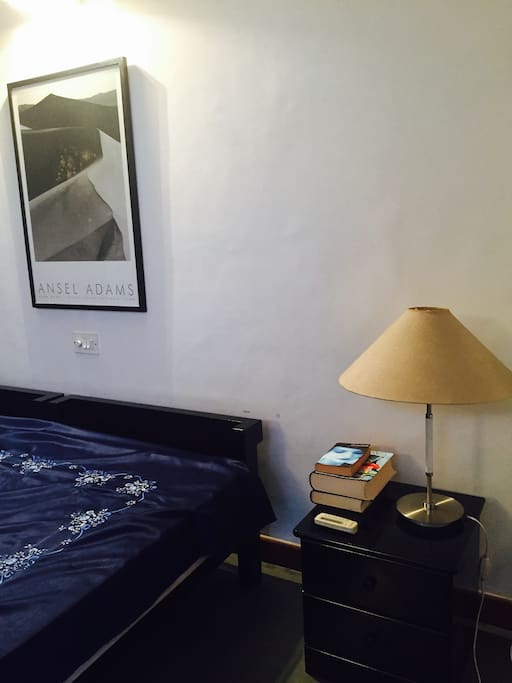 There is a single bed with the option of an additional camp cot for an Rs.500/night