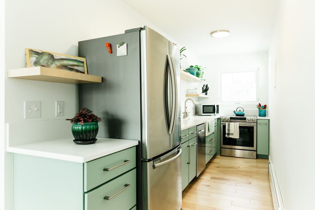 Full sized galley kitchen