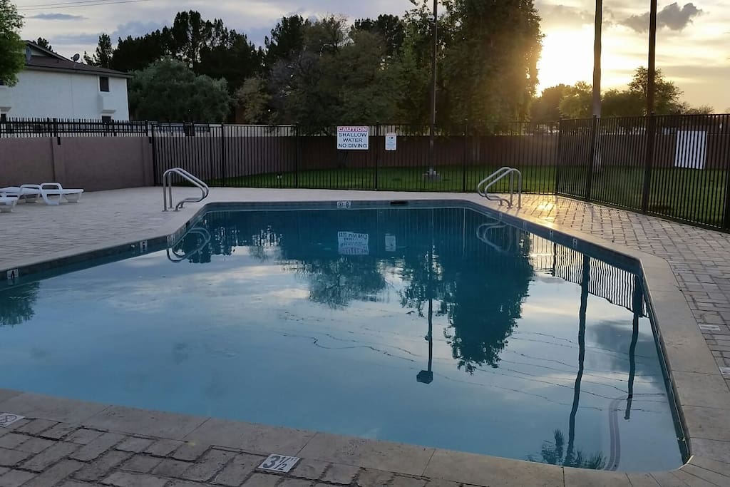 Feel free to lay out by our gated pool