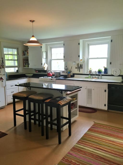 Cook in a big fully equipped kitchen...