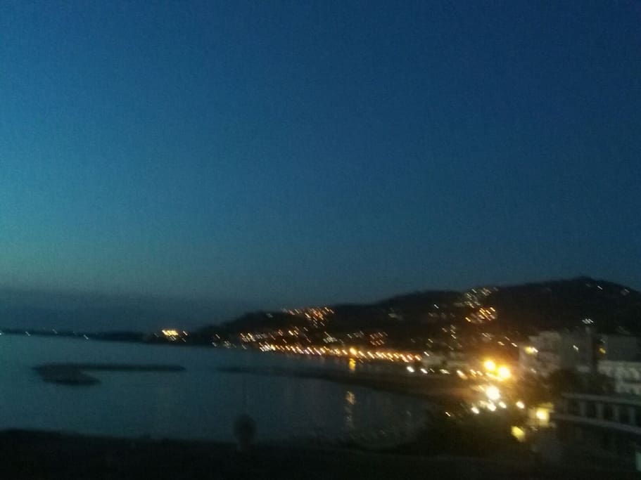 panorama notturno dal terrazzo